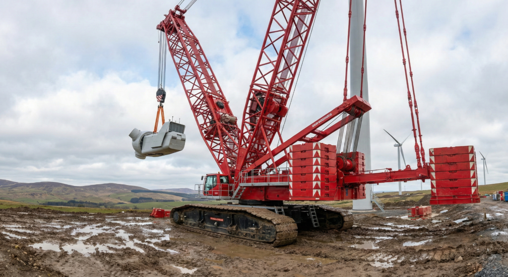 Crawler crane for lifting ultra-heavy loads